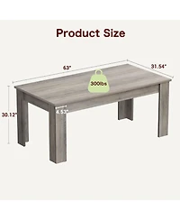 gaomon Dining Table for 4-6 Rectangular Dining Room Table with Large Table Top Farmhouse Wood Dining Dinner Table