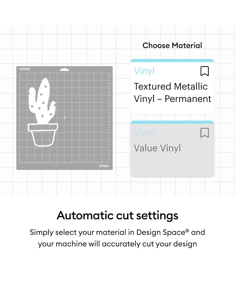 Cricut Textured Metallic Vinyl Permanent, Luxe Sampler - 12 in x 12 in Sheets (6 ct)