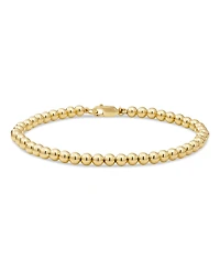 Devata 4mm Beaded Ball Chain Bracelet Sterling Silver, Medium 7.5