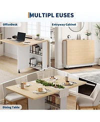 gaomon Space Saving Folding Dining Table with Storage