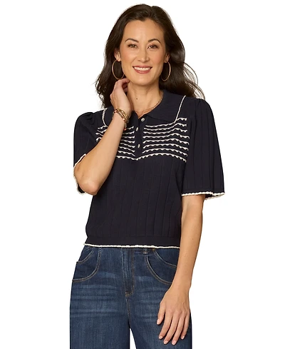 Democracy Women's Collared Neck Sweater