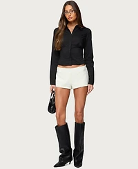 Edikted Women's Amelie Lace Up Button Shirt