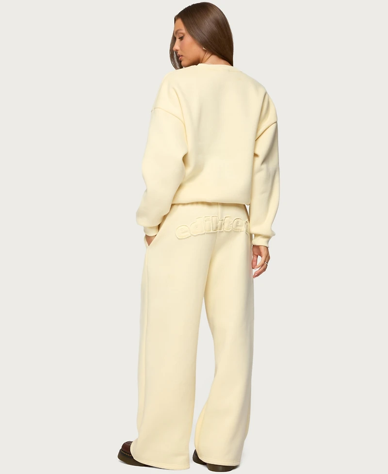 Edikted Women's Jaylie Wide Leg Sweatpants