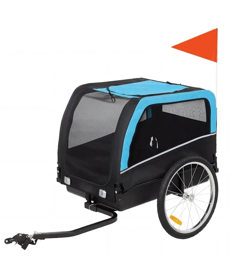 Aostirmotor Pet Bike Trailer Carrier for Dogs & Small Animals, Collapsible Stroller Bicycle Attachment