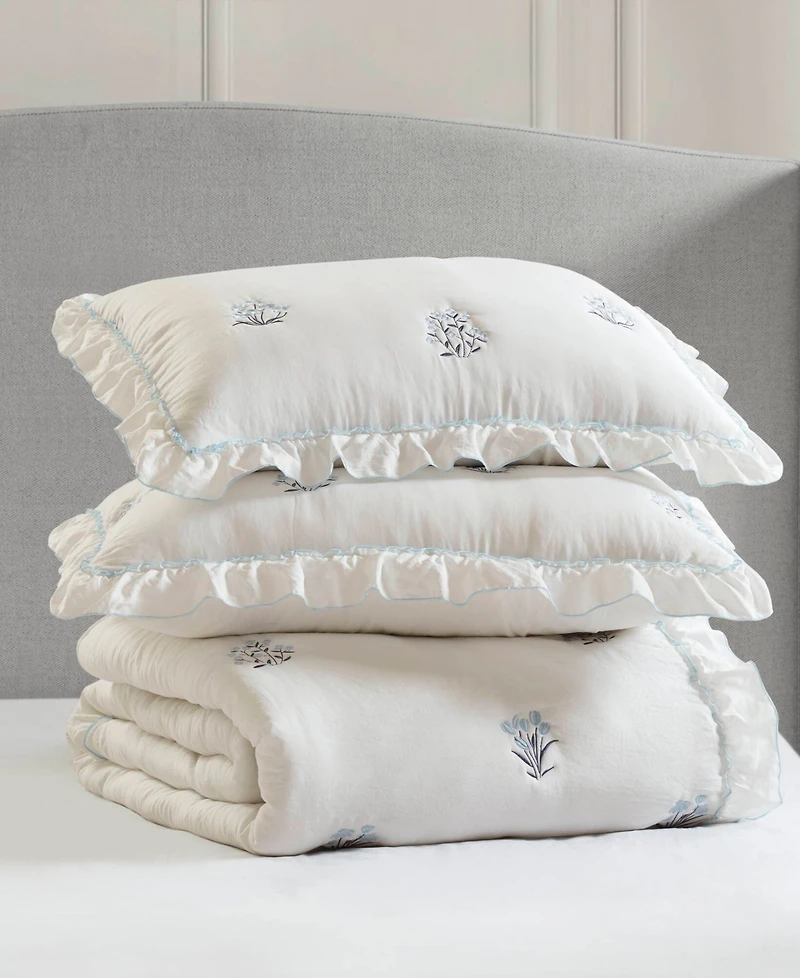 Intelligent Design Aglaia Floral Down Alternative 3-Pc. Quilt Set, Full/Queen