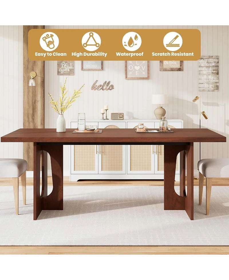 gaomon 71" Long Dining Table for 6-10 People