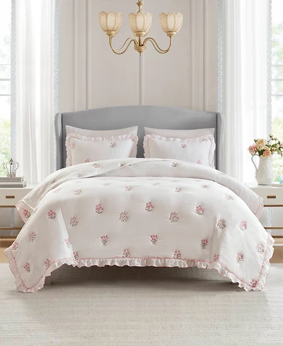 Intelligent Design Aglaia Floral Down Alternative 3-Pc. Quilt Set, Full/Queen