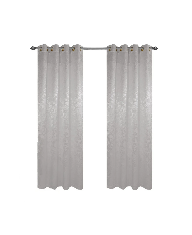 Olivia Gray 100% Polyester 200 Gsm Dyson Embossed Blackout Grommet Curtain Panel