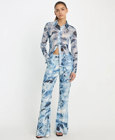 Good American Women's Button-Up Top, Regular & Plus