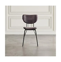 Jofran Modern Faux Leather Split-Back Upholstered Dining Chair (Set of 2)