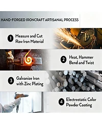 Yigii Farmhouse Key Rack - 5 Hooks Wall Organizer for Home Decor