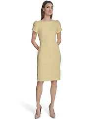 Calvin Klein Women's Tulip-Sleeve Sheath Dress