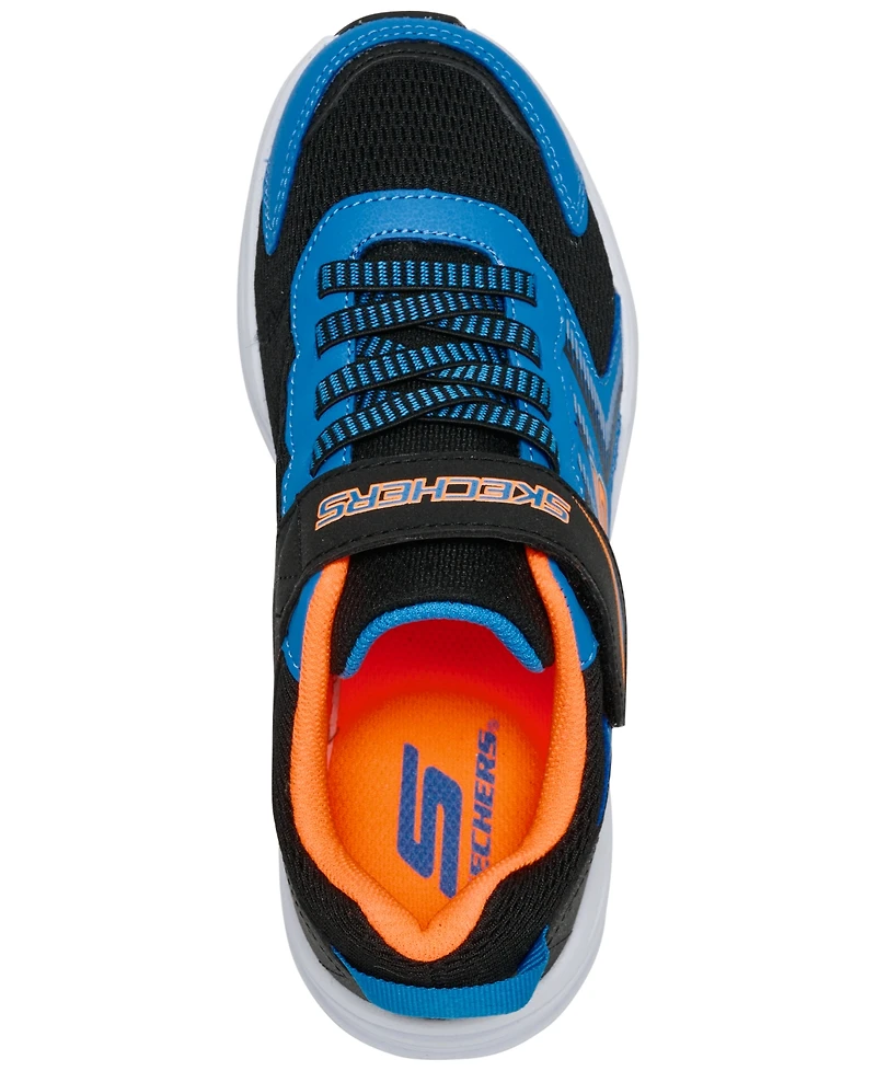 Skechers Little Kids Microspec Tread Fastening Strap Casual Sneakers from Finish Line