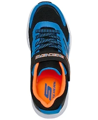 Skechers Little Kids Microspec Tread Fastening Strap Casual Sneakers from Finish Line