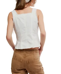 Free People Women's Bridgette Corset Scoop Neck Solid Top