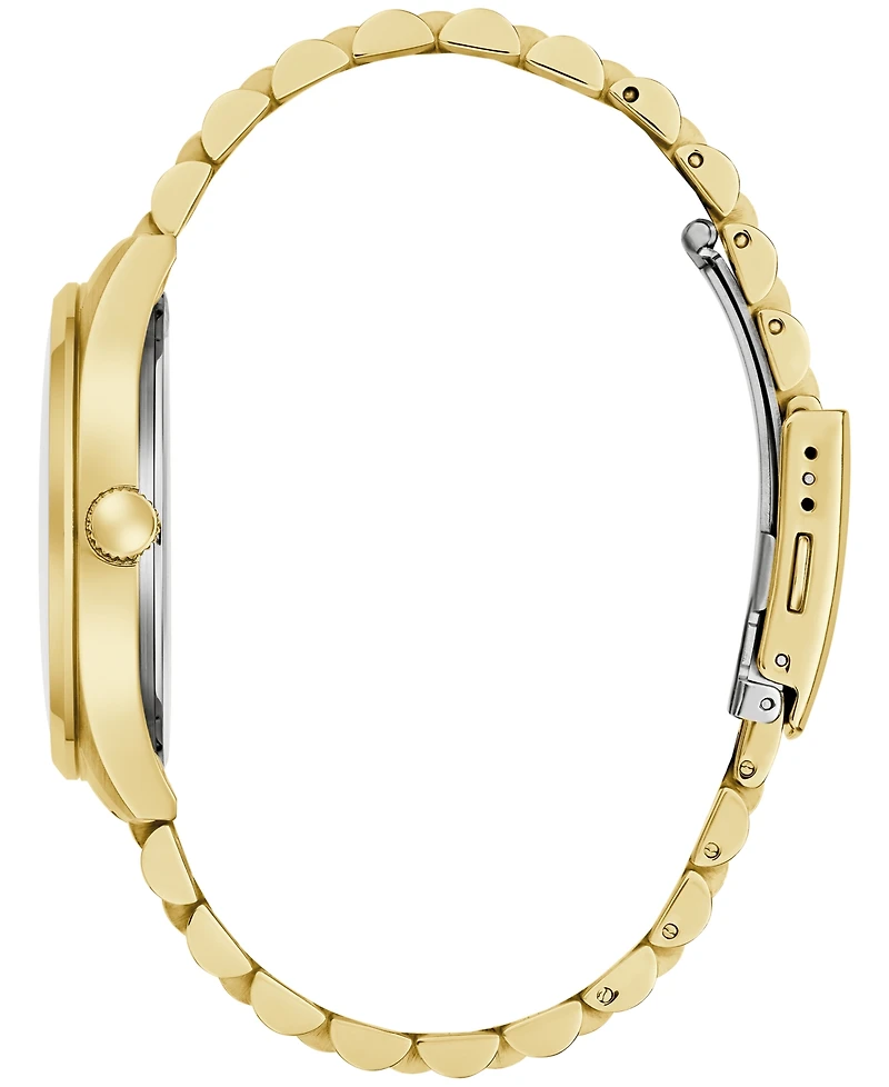 Caravelle Men's Classic Gold-Tone Stainless Steel Bracelet Watch, 39mm