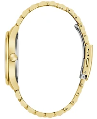 Caravelle Men's Classic Gold-Tone Stainless Steel Bracelet Watch, 39mm