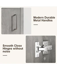 gaomon 16" Bathroom Vanity with Sink Freestanding Bathroom Sink Cabinet with 2 Soft-Closing Doors and Large Storage Drawer Wood Vanity Cabinet