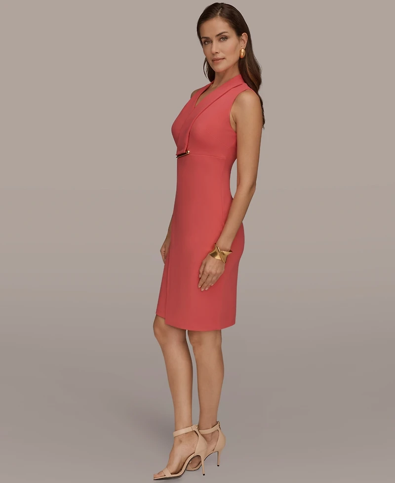 Donna Karan New York Women's V-Neck Wrap Sheath Dress