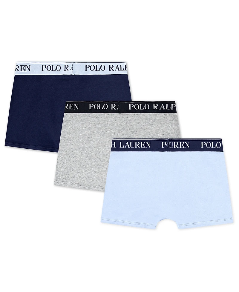 Polo Ralph Lauren Boys' 8-20 Logo Boxer Briefs, 3-Pack Set