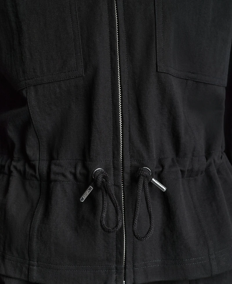 Dkny Women's Arid Pique Technical Zipper Front Jacket