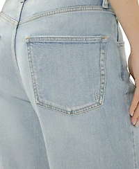 Silver Jeans Co. Women's Be Easy High Rise Wide Leg Cropped