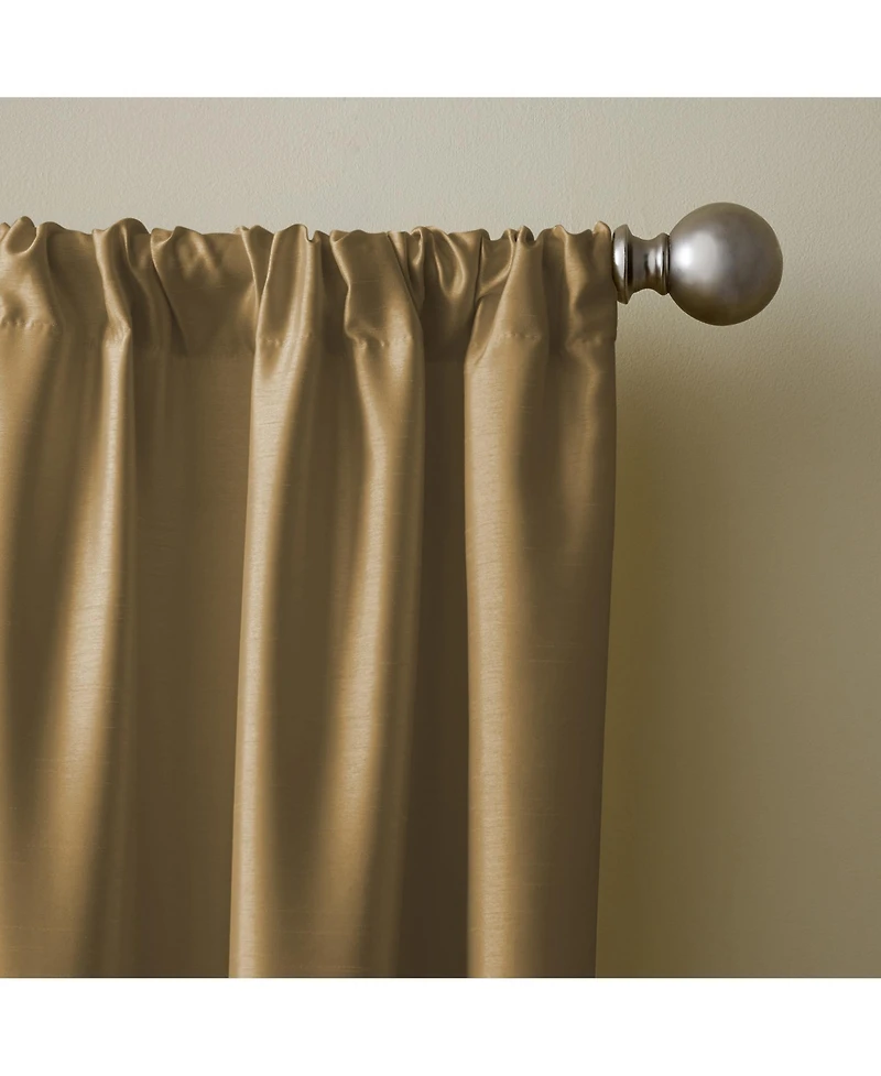 Elrene Home Fashions Versailles Faux Silk Blackout Window Curtain