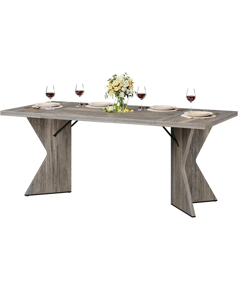 gaomon Dining Room Table 6 71 Inch Rectangular Kitchen Table Dining Room Furniture