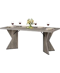 gaomon Dining Room Table 6 71 Inch Rectangular Kitchen Table Dining Room Furniture
