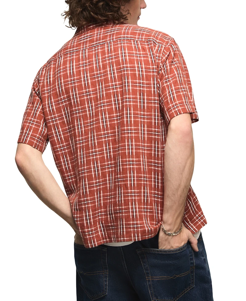 Lucky Brand Men's Camp Collar Untucked Shirt