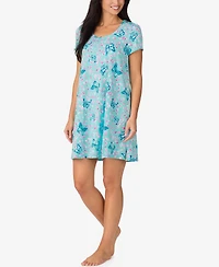 Cuddl Duds Women's Short-Sleeve Sleep Shirt