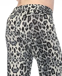 White Mark Plus High-Waist Floral Wide-Leg Pants