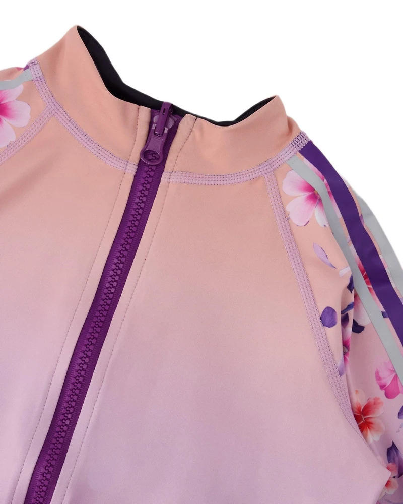 Deux par Little | Big Girl Polyester Full Zip Reversible Athletic Cardigan