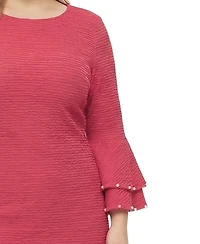 Ny Collection Plus Size Long Sleeve Dress with Bell Cuffs