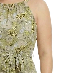 Ny Collection Plus Halter Front Chiffon Maxi Dress