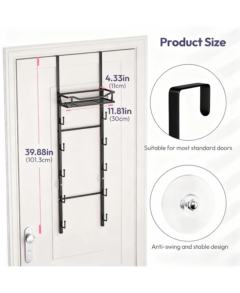 Yigii Over Door Purse Organizer - Multi-Functional, Space-Saving