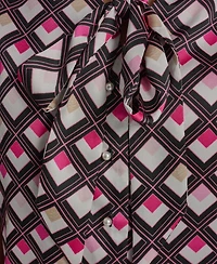 Karl Lagerfeld Paris Women's V-Neck Woven Blouse