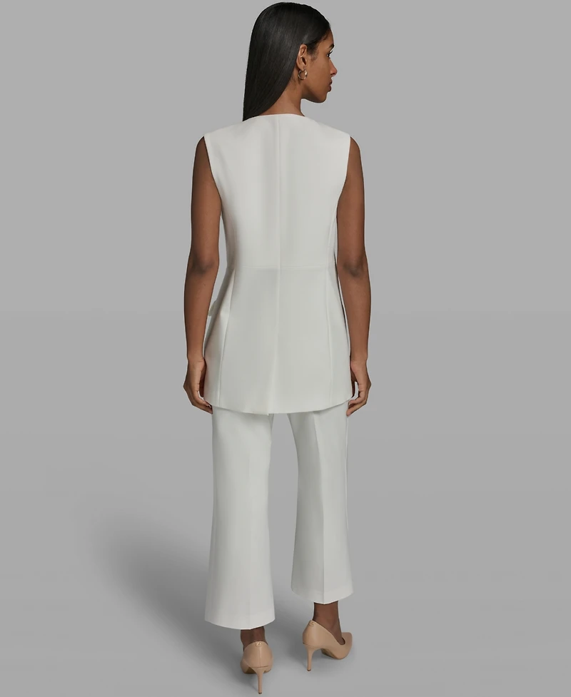 Karl Lagerfeld Paris Women's V-Neck Woven Vest