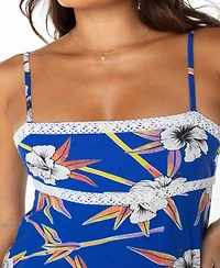 Roxy Women's Balmy Sunset Straight Neck Maxi Dress