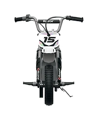 Razor MX400 Dirt Rocket 24V Ride On High-Torque Electric Motocross Motorcycle Toy Dirt Bikes, Speeds up to 14 Mph, for Ages 13+, 1 White & 1 Green