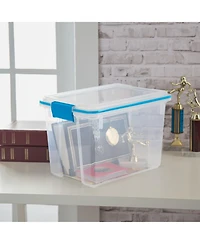 Sterilite Large 20 Qt Home Storage Container Tote with Latching Lids, (18 Pack)