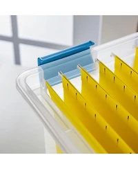 Sterilite Large 32 Qt Home Storage Container Tote with Latching Lids, (4 Pack)