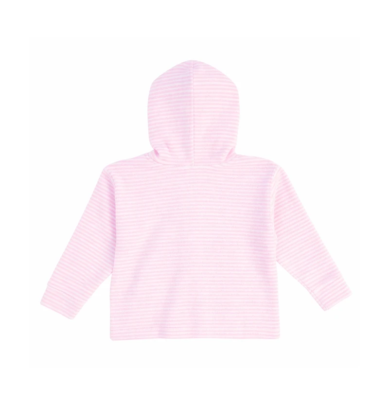 Florence Eiseman Toddler Girls Stripe Terry Hoodie with Flower