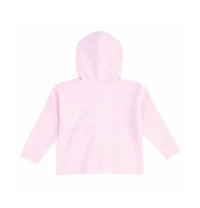 Florence Eiseman Toddler Girls Stripe Terry Hoodie with Flower