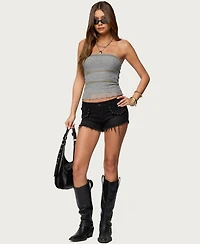 Edikted Women's Izetta Embellished Strapless Top