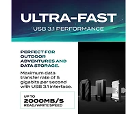 Adata HD710 Pro 1TB Usb 3.1 IP68 Waterproof/Shockproof/Dustproof Ruggedized External Hard Drive (AHD710P-1TU31-cbk)