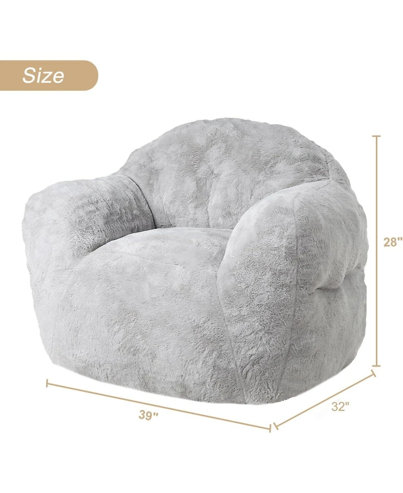 Gaomon 39'' Bean Bag Chair with Filler – Soft Kids & Adult Beanbag Sofa with Armrests for Living Room or Bedroom