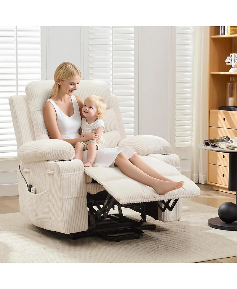 Gaomon Power Lift Recliner Chair for Elderly with Massage & Heat, Single Sofa for Adults, 135° Reclining Accent Chair for Living Room or Rv