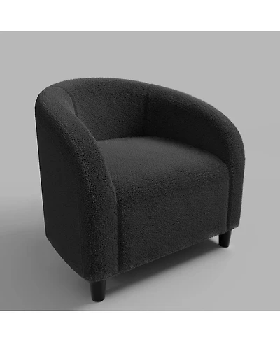 gaomon Accent Chair Barrel Boucle Chair Club Chair Sherpa Armchair Suitable for Living Room Bedroom Reception Room Office