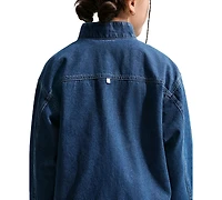 Nike Girls' 7-16 Sportswear Collection Windrunner Oversized Denim Jacket